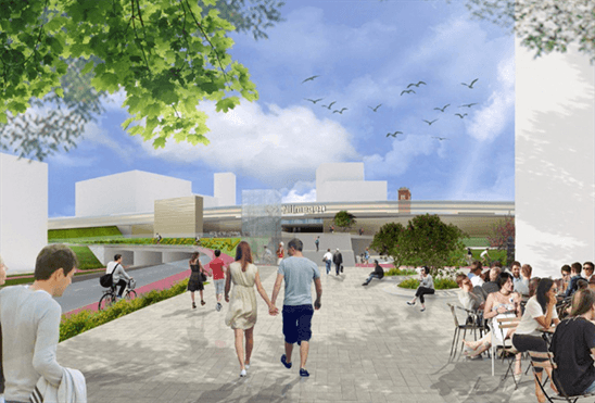 Grafische weergave station Nijmegen